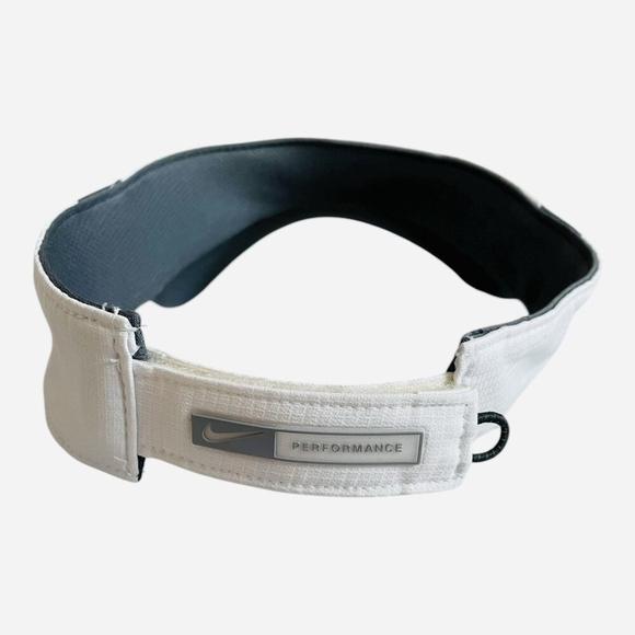 Nike Featherlight Dri-Fit Visor Hat Adjustable White Gray Golf Hat Unisex VG - Picture 6 of 7